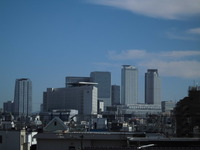 名古屋駅のビルが見える景色